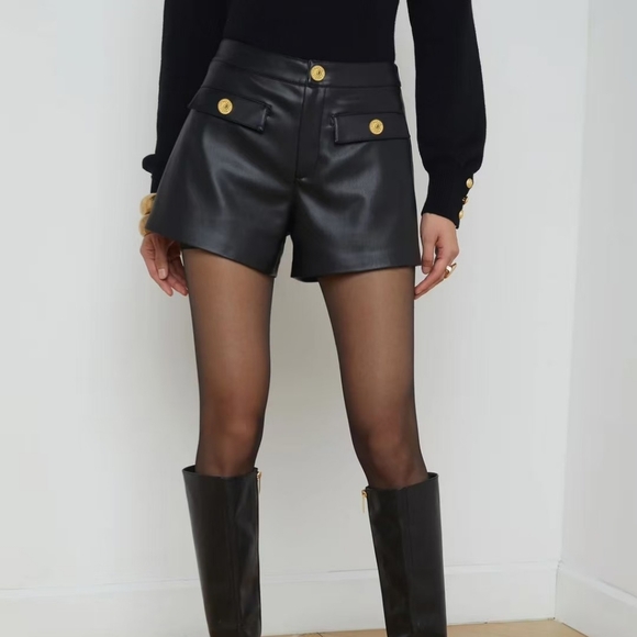 L'AGENCE Dionne Vegan Leather Short